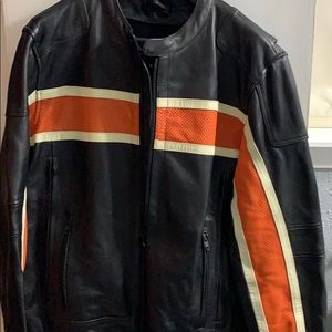 Men’s vintage inspired leather riding jacket